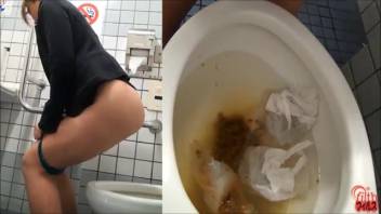 Asian females defecating in public restrooms 2